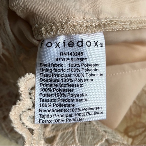Foxiedox Sandstone Floral Lace High Waist Shorts M - Picture 5 of 6